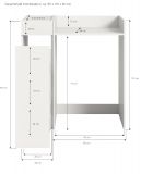 Waschmaschinenumbau Set Flexy in wei� 2-teilig �berbauschrank und Anstellregal