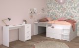 Parisot Kinder- und Jugendzimmer Milky17 in wei� und grau Loft Komplett-Set 2-teilig