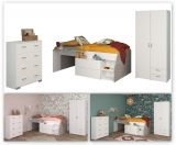 Parisot Kinder- und Jugendzimmer Milky12 in wei� und grau Loft Komplett-Set 3-teilig