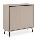 Kommode Brebbia in sand und schwarz Sideboard 90 cm, Soft-Close-Funktion