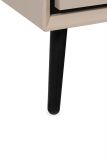 Couchtisch Brebbia in sand und schwarz Beistelltisch 94 x 55 cm