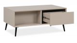 Couchtisch Brebbia in sand und schwarz Beistelltisch 94 x 55 cm