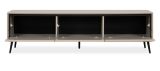 TV-Lowboard Brebbia in Sand mit Schwarz TV Unterteil 175 cm