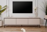 TV-Lowboard Brebbia in Sand mit Schwarz TV Unterteil 175 cm