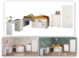 Parisot Kinder- und Jugendzimmer Milky11 in wei� und grau Loft Komplett-Set 4-teilig