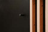 Kommode Biella in schwarz und Artisan Eiche, Sideboard 80 x 90 cm Anti Fingerprint beschichtet