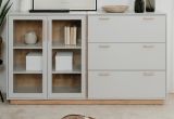Sideboard Hanno in grau und Hickory Walnuss Kommode 163 x 94 cm