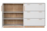 Sideboard Hanno in grau und Hickory Walnuss Kommode 163 x 94 cm