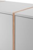 Sideboard Hanno in grau und Hickory Walnuss Kommode 163 x 94 cm