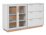 Sideboard Hanno in grau und Hickory Walnuss Kommode 163 x 94 cm