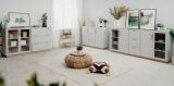 Sideboard Hanno in grau und Hickory Walnuss Kommode 204 x 94 cm