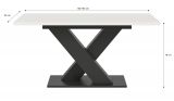 Esstisch Home-X in wei� und grau Tisch ausziehbar 150 - 190 cm