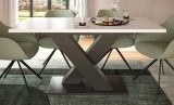 Esstisch Home-X in wei� und grau Tisch ausziehbar 150 - 190 cm