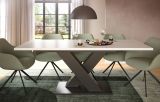 Esstisch Home-X in wei� und grau Tisch ausziehbar 150 - 190 cm