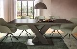 Esstisch Home-X in grau Tisch ausziehbar 150 - 190 cm