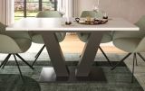 Esstisch Home-X in wei� und grau Tisch ausziehbar 150 - 190 cm