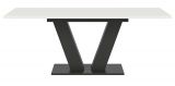 Esstisch Home-X in wei� und grau Tisch ausziehbar 150 - 190 cm