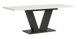 Esstisch Home-X in wei� und grau Tisch ausziehbar 150 - 190 cm