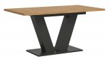 Esstisch Home-X in Artisan Eiche und grau Tisch ausziehbar 150 - 190 cm