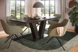 Esstisch Home-X in grau Tisch ausziehbar 150 - 190 cm