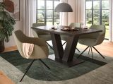 Esstisch Home-X in grau Tisch ausziehbar 150 - 190 cm