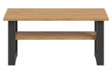 Couchtisch Eldon in Artisan Eiche und grau Beistelltisch 90 x 50 cm