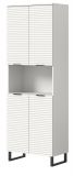 Badezimmer Hochschrank Roove in wei� mit 3D-Wellenstruktur Badschrank, Soft-Close-Funktion