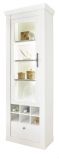Vitrine Fiastra in wei� Pinie Landhaus Vitrinenschrank 70 x 201 cm, Soft-Close-Funktion