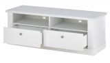 TV-Lowboard Fiastra in wei� Pinie Landhaus TV Unterteil 132 cm, Soft-Close-Funktion