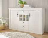 Sideboard Fiastra in wei� Pinie Landhaus hohe Kommode 166 x 100 cm, Soft-Close-Funktion
