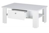 Couchtisch Fiastra in wei� Pinie Landhaus Beistelltisch 107 x 67 cm, Soft-Close-Funktion