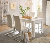 Esstisch Fiastra in wei� Pinie Landhaus Tisch 160 x 90 cm