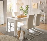 Esstisch Fiastra in wei� Pinie Landhaus Tisch 160 x 90 cm