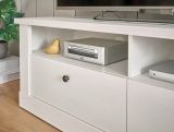 Wohnwand Fiastra in wei� Pinie Landhaus Wohnkombination 4-teilig, Soft-Close-Funktion