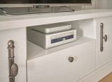 Wohnwand Fiastra in wei� Pinie Landhaus Wohnkombination 4-teilig, Soft-Close-Funktion