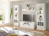 Wohnwand Fiastra in wei� Pinie Landhaus Wohnkombination 4-teilig, Soft-Close-Funktion