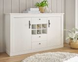 Esszimmer Set 4-teilig Fiastra in wei� Pinie Landhaus, Soft-Close-Funktion