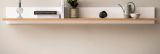 Wandboard Lavell in wei� matt und Evoke Eiche Wandregal 180 cm
