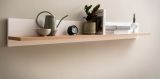 Wandboard Lavell in wei� matt und Evoke Eiche Wandregal 180 cm