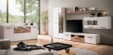 Sideboard Lavell in wei� matt und Evoke Eiche Kommode 205 cm, Soft-Close-Funktion
