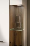 Wohnwand Lavell in wei� matt und Evoke Eiche Wohnkombination 3-teilig, Soft-Close-Funktion