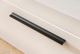 TV-Lowboard und Wandboard Lavell in wei� matt und Evoke Eiche Wohnkombination 2-teilig, Soft-Close-Funktion