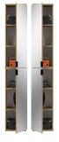 Schuhschrank Line-Up in Artisan Eiche Flurschrank mit Spiegel 30 x 193 cm