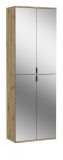 Garderobenschrank Line-Up in Artisan Eiche Schuhschrank mit Spiegel 61 x 193 cm