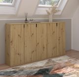 Schuhschrank Line-Up in Artisan Eiche Mehrzweckschrank 30 x 99 cm