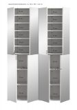Garderobenschrank mit Spiegel Line-Up in Artisan Eiche Mehrzweckschrank 122 x 193 cm