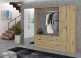 Garderobenschrank Line-Up in Artisan Eiche Schuhschrank 122 x 193 cm