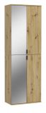 Schuhschrank Line-Up in Artisan Eiche Flurschrank mit Spiegel 60 x 193 cm