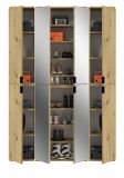 Garderobenschrank mit Spiegel Line-Up in Artisan Eiche Mehrzweckschrank 121 x 193 cm