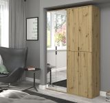 Garderobe und Kleiderschrank mit Spiegel Line-Up in Artisan Eiche Mehrzweckschrank 122 x 193 cm